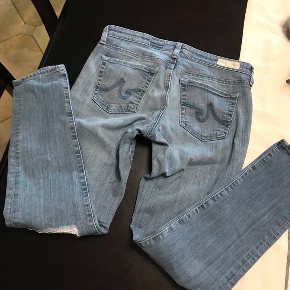 Ag Adriano Goldschmied Denim - AG Adriano Goldschmied jeans 26r 26 distress STEVIE ANKLE slim straight